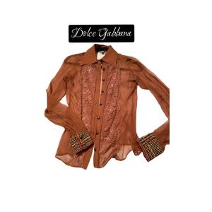 Dolce & Gabbana silk. Hand embroidery blouse